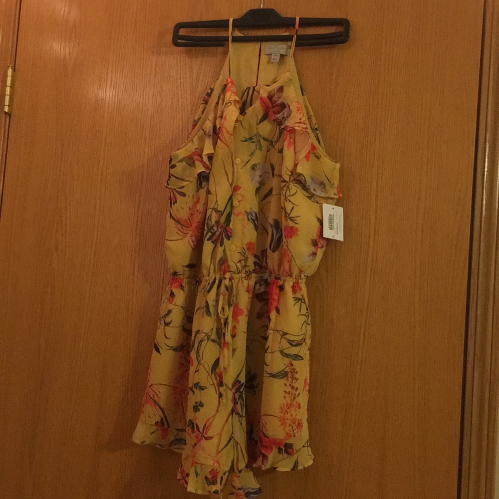 Yellow floral romper